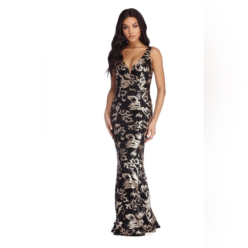 Windsor Floral Sequin Formal Dress Prom, Formal, Evening Gown, Wedding, Size 5